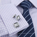 Crystal Rhinestone Black Enamel Cufflinks Silver Plated Elegant Diamonds Mens Suit Shirts Cufflinks